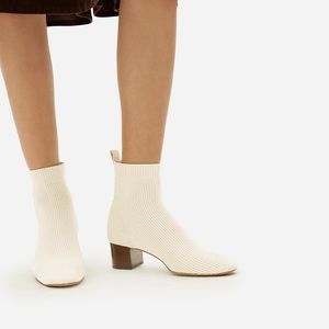 Everlane Creamy White Glove Ankle Boots